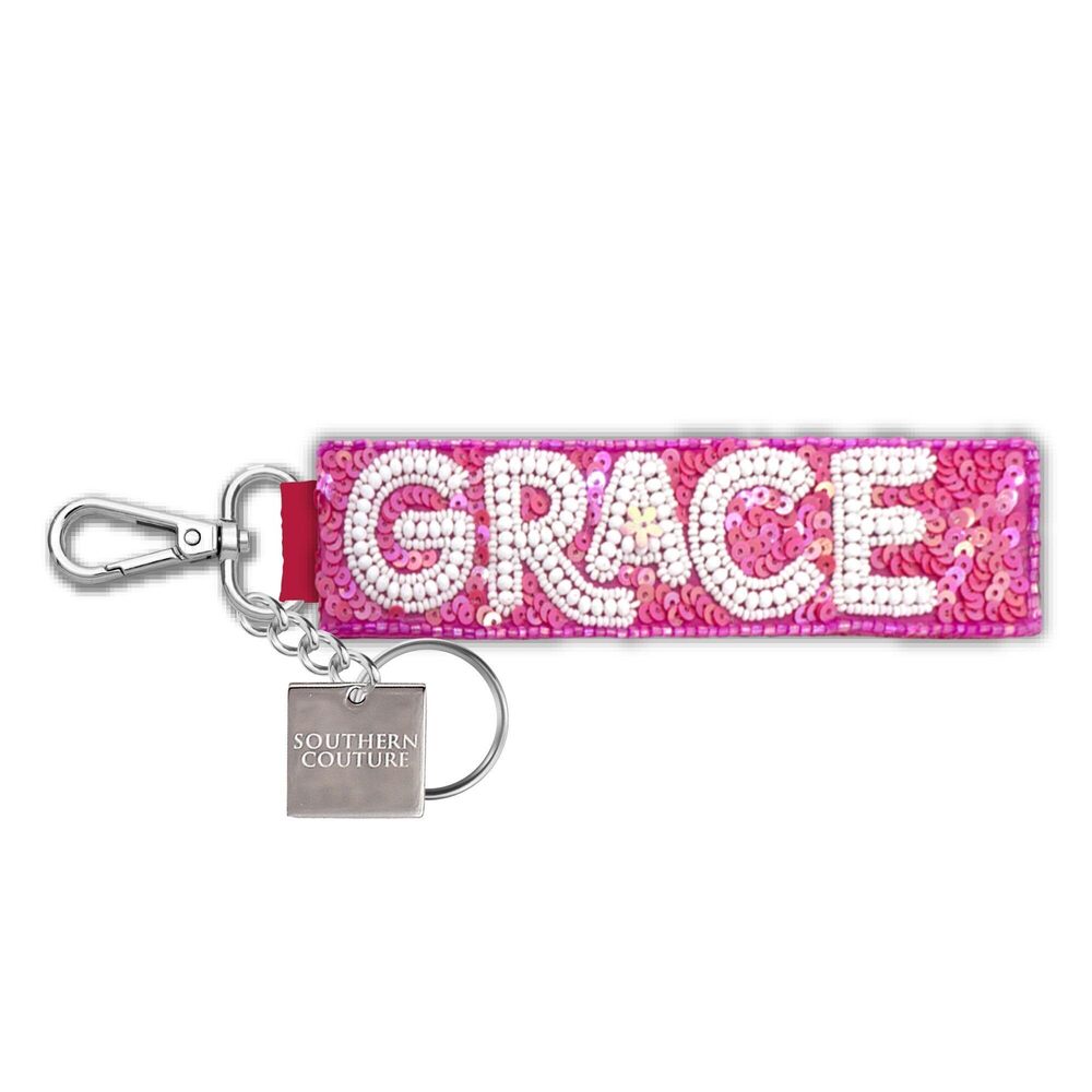 5338 Novelty Beaded Keychain Accessory For House and Car Keys Grace